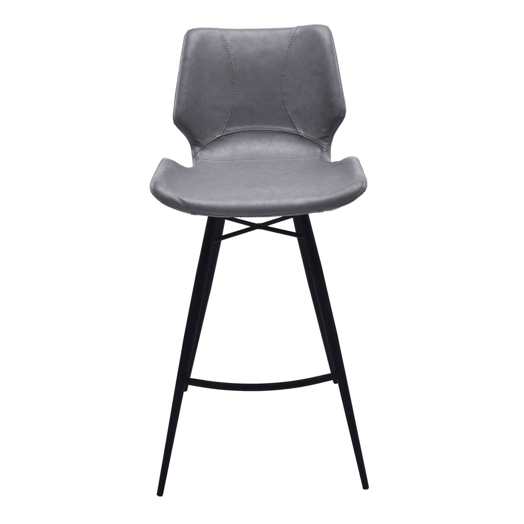 Vintage Gray/Black Metal Barstool W164633