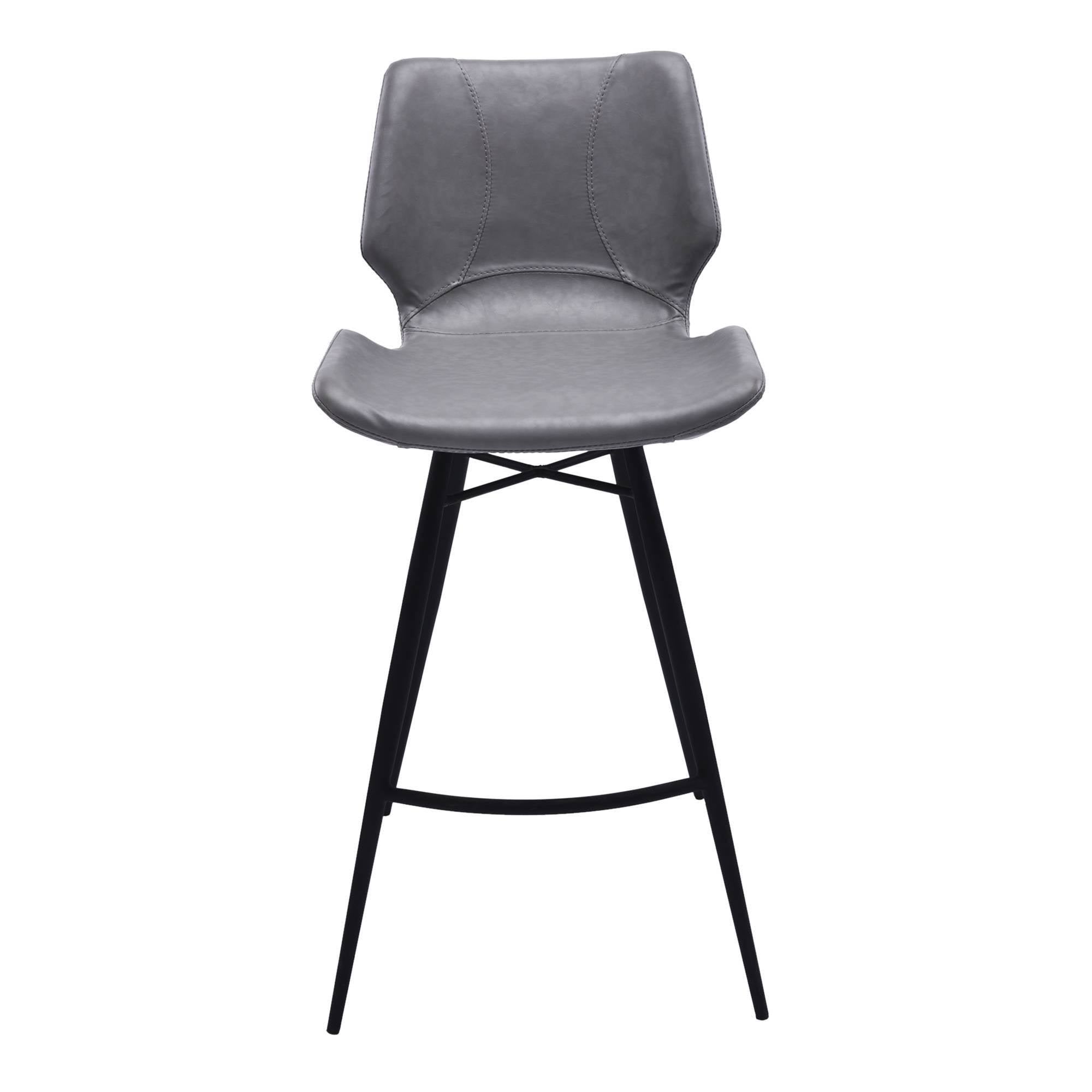 Vintage Gray/Black Metal Barstool W164633