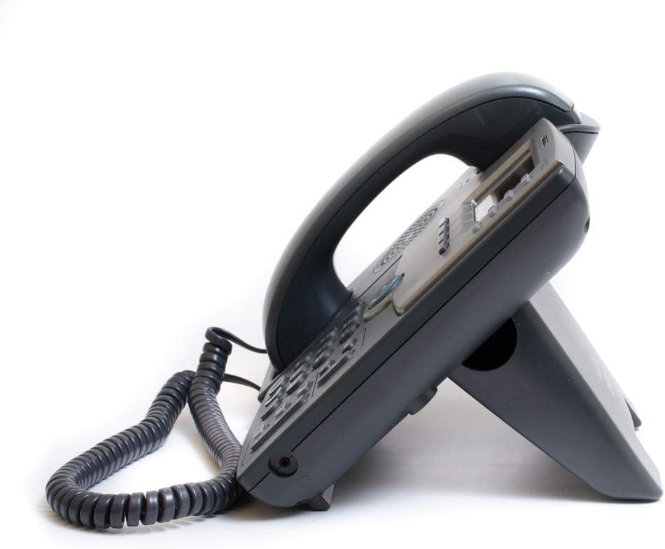 4-Line IP Phone with 2-Port Switch, PoE and LCD Display, Silver, Grey (Renewed) Pack of 2 N778