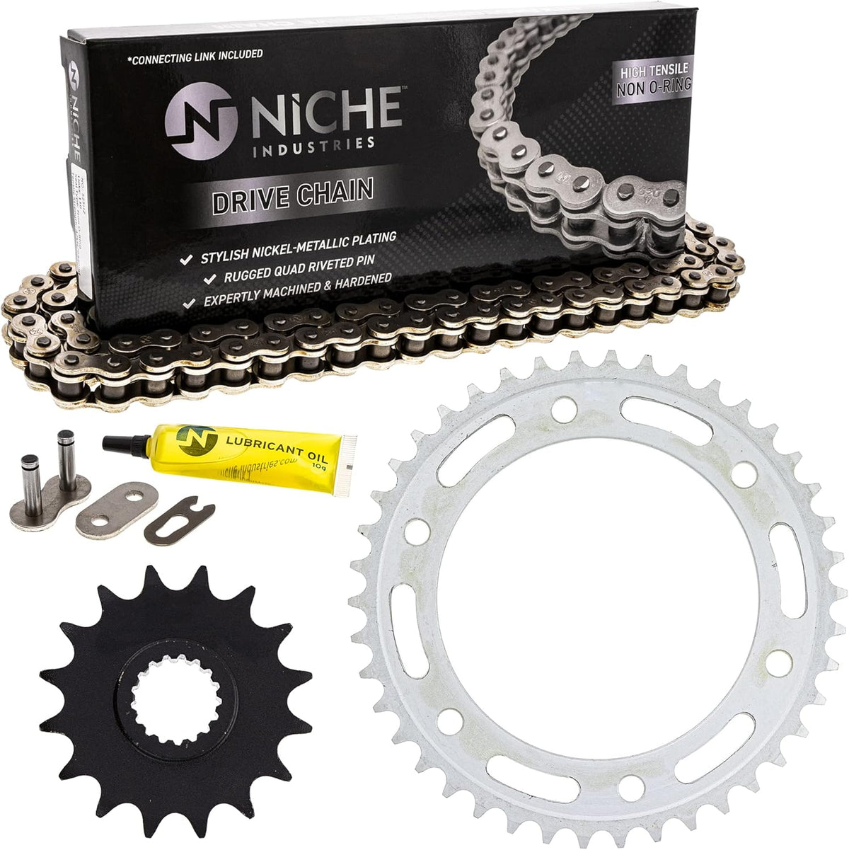 Drive Sprocket Chain Combo Front 16 Rear 42 Tooth 525HZ Standard 116 Links S7018