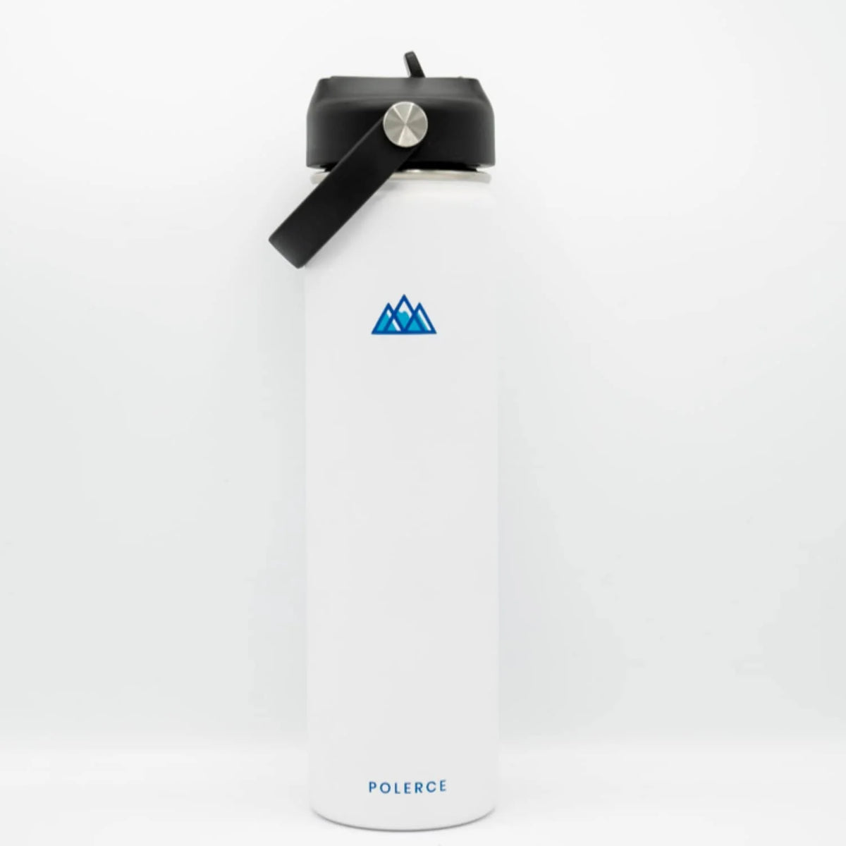 24 Oz White Stainless Steel Vacuum Insulated Bottle with 3 Lids Y447752
