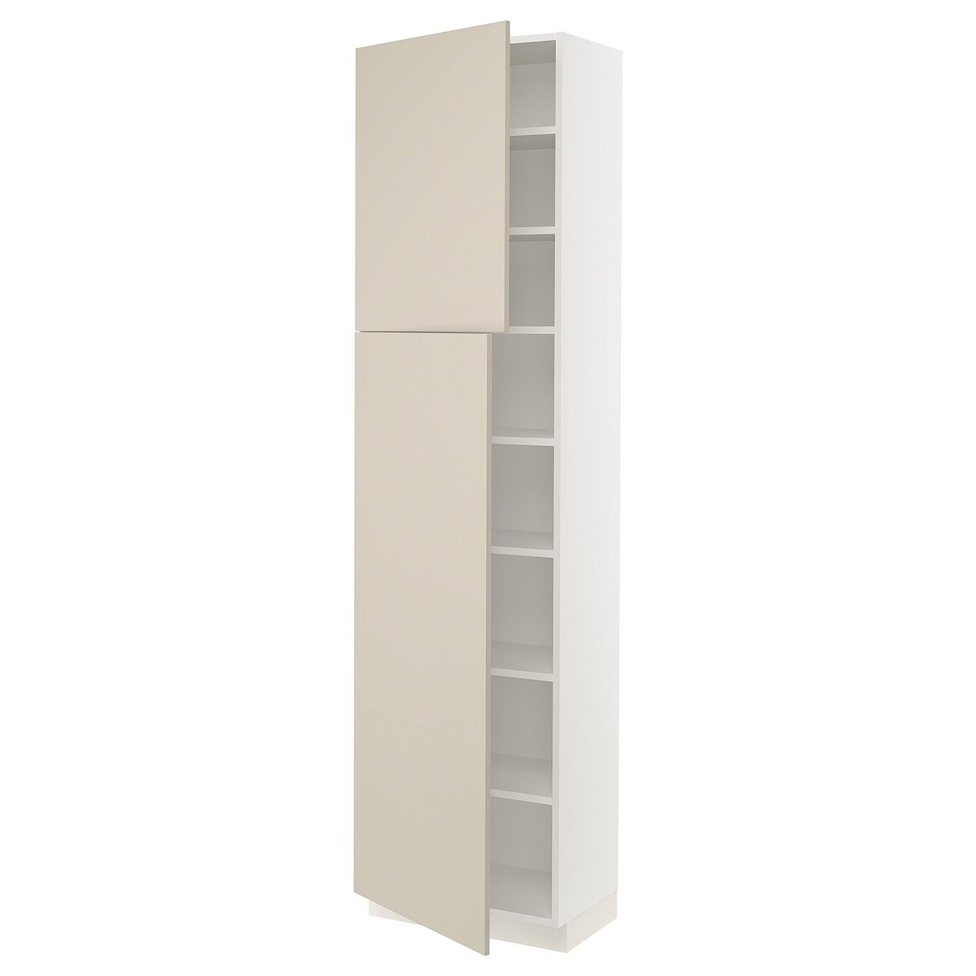 White High Cabinet with Shelves and 2 Doors R925