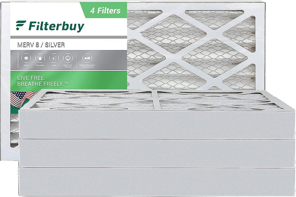 16x25x4 MERV 8 Pleated Air Filter (4-Pack) Q349