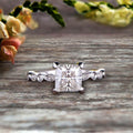 Princess Cut Moissanite Engagement Ring on 10K White Gold N134092