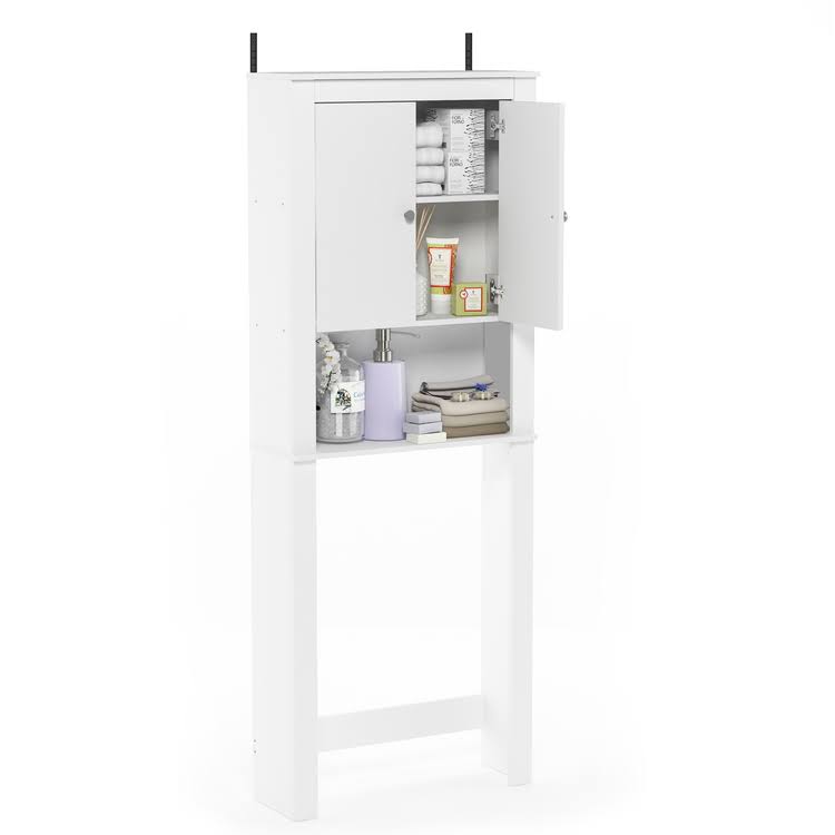 White Double Door Bath Cabinet P6282