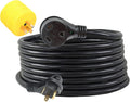 25FT 30 AMP RV Power Cord with Handles 10 Gauge Weatherproof Electrical Cable Twist Lock Connector Pack of 2 R9562