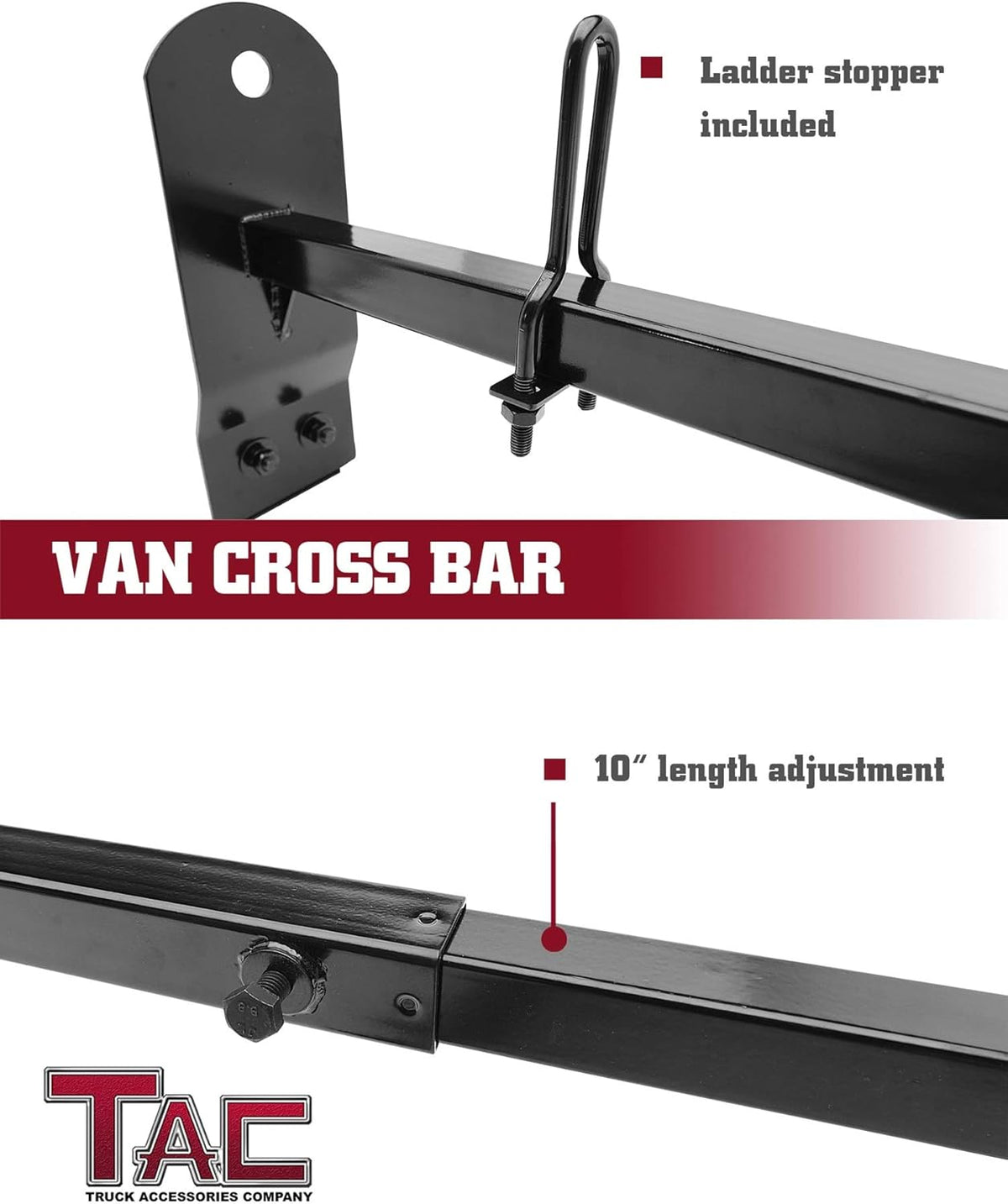 600 LBS Capacity Utility Cross Bar with Stopper for Kayak Canoe Ladder Lumber Pipes Cargo Carrier 2 Bars F536