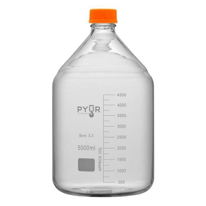 10000ml Glass Reagent Media Storage Bottle GL45 Screw Cap X29236