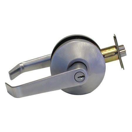 Satin Chrome Door Lever Lockset A47484