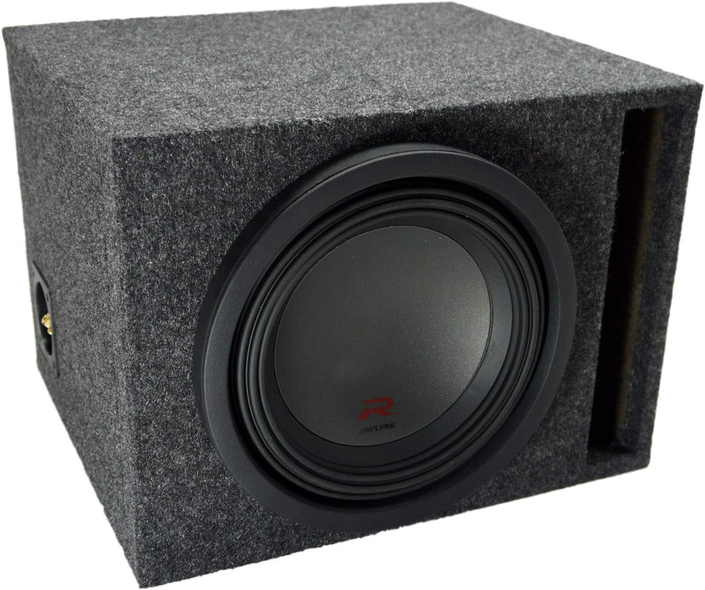 Single 10" Loaded Vented Port Sub Box Enclosure V400