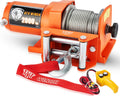 2000 lb 12V Steel Cable Electric Winch with Wired Handle Remotes Z86010