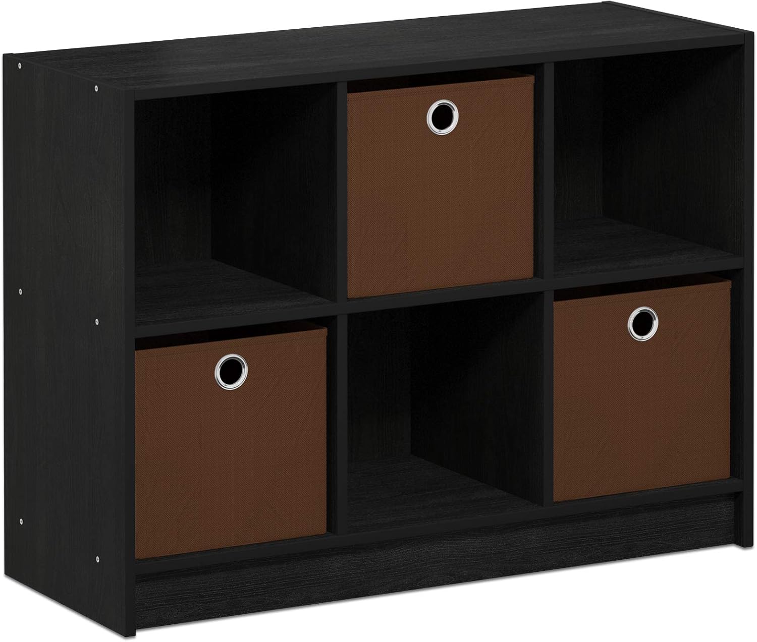 White/Black 3x2 Bookcase Storage L8397