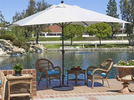 11 ft. Rectangular Aluminum Market Umbrella, Terracotta L48943