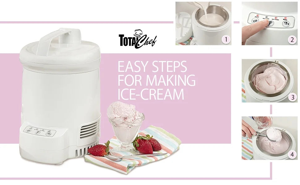 1.2Liter White Ice Cream Maker N1610