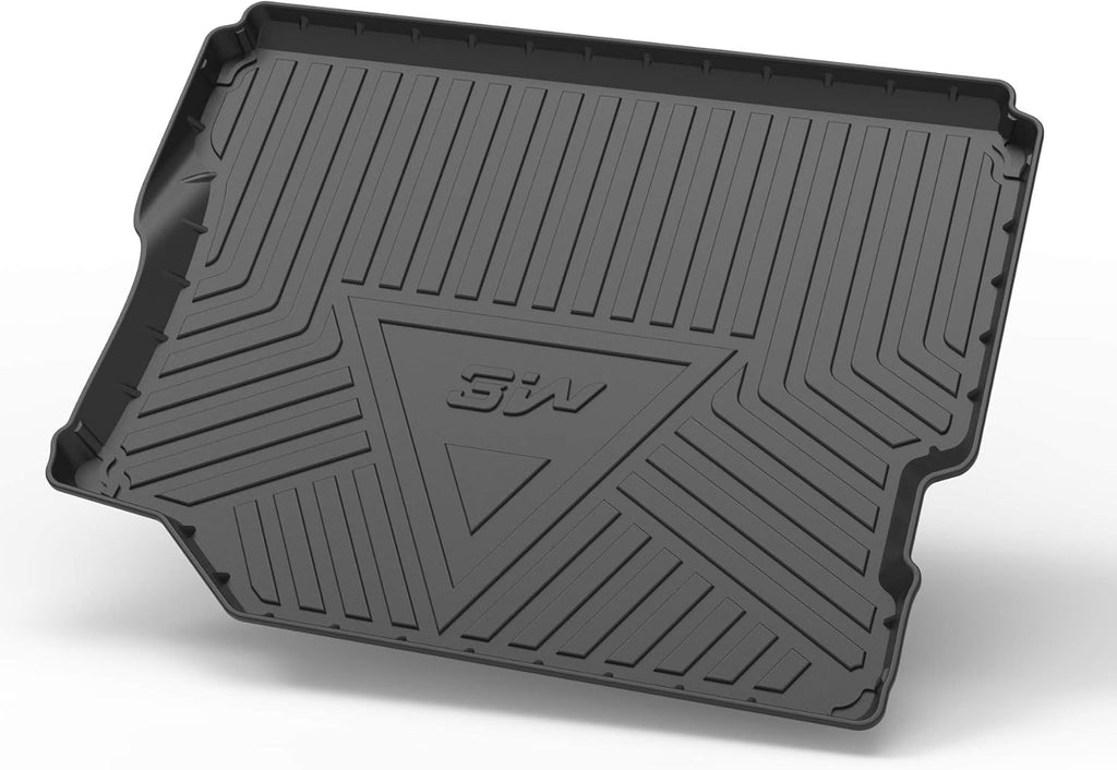 Black Custom Fit Cargo Mat Trunk Liner for Jeep Wrangler JL Unlimited 4-Door, Pack of 2 F253