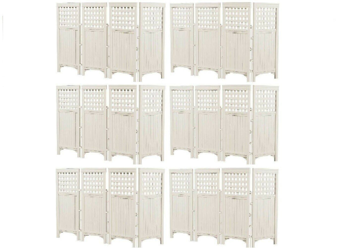 Taupe Steel and Resin 4 Panel Yard Enclosure V558