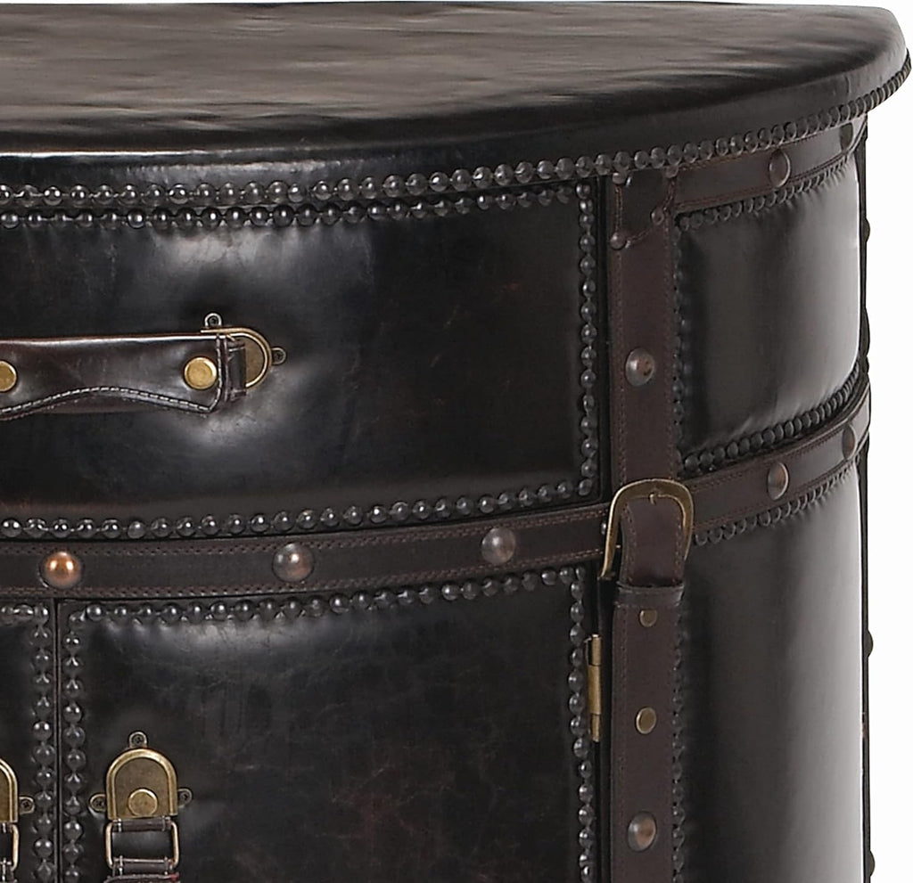 Wood Leather Cabinet H8370