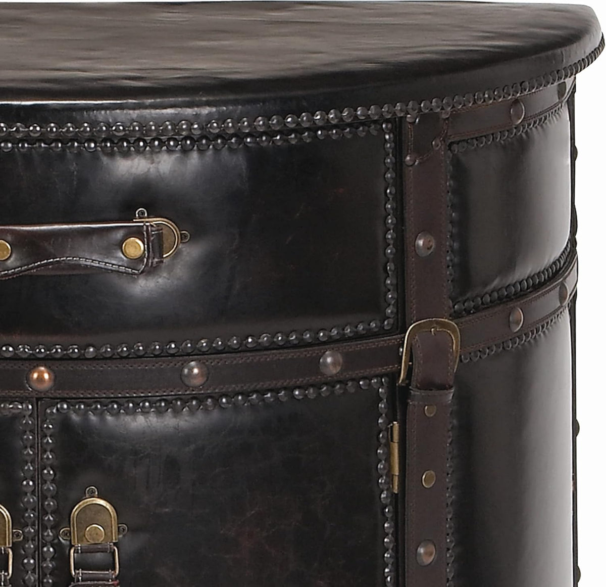 Wood Leather Cabinet H8370