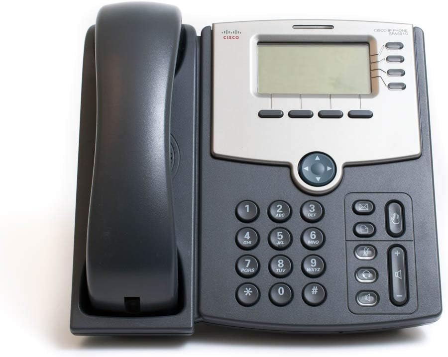 4-Line IP Phone with 2-Port Switch, PoE and LCD Display, Silver, Grey (Renewed) Pack of 2 N778