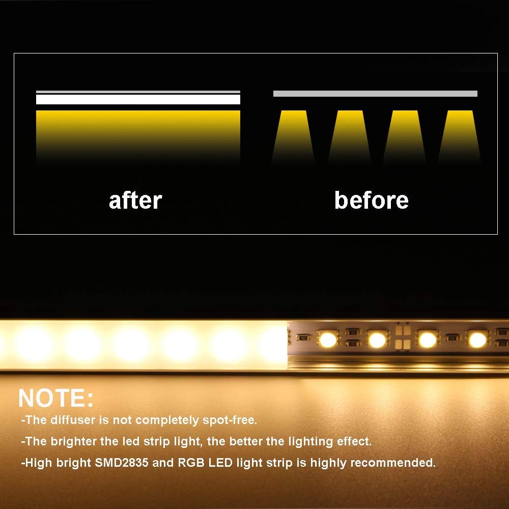 10-Pack 6.6FT LED Aluminum Channel V-Shape with End Caps and Mounting Clips I4418