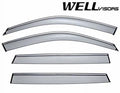 Side Window Wind Deflector Visors with Chrome Trim B140