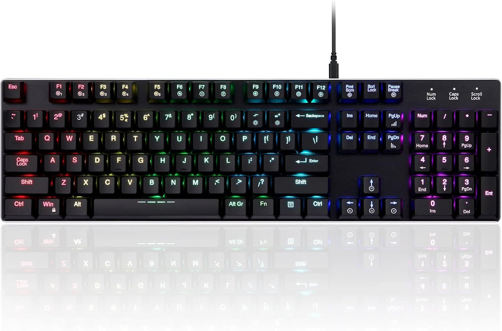 Full-Size Mechanical Keyboard with Kailh Low Profile Brown Switch V3276