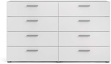 White 8 Drawer Double Dresser and Nightstand L371104