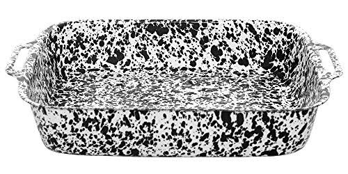 Black Marble Enamelware Lasagna Pan A429