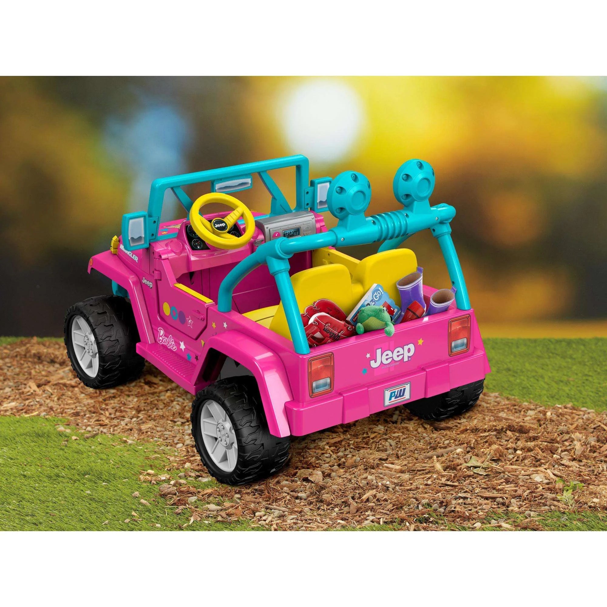 Barbie Jeep Wrangler with Music and Power Lock Brakes B12750