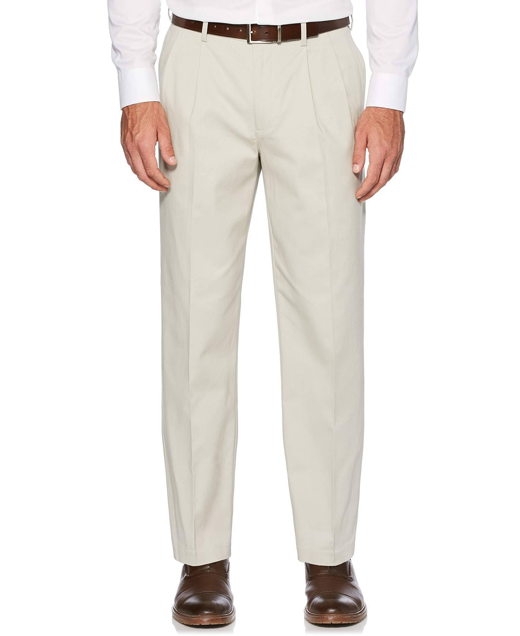 Pleated Performance Chino, Men&s, Size: 60 x 30, White F860882