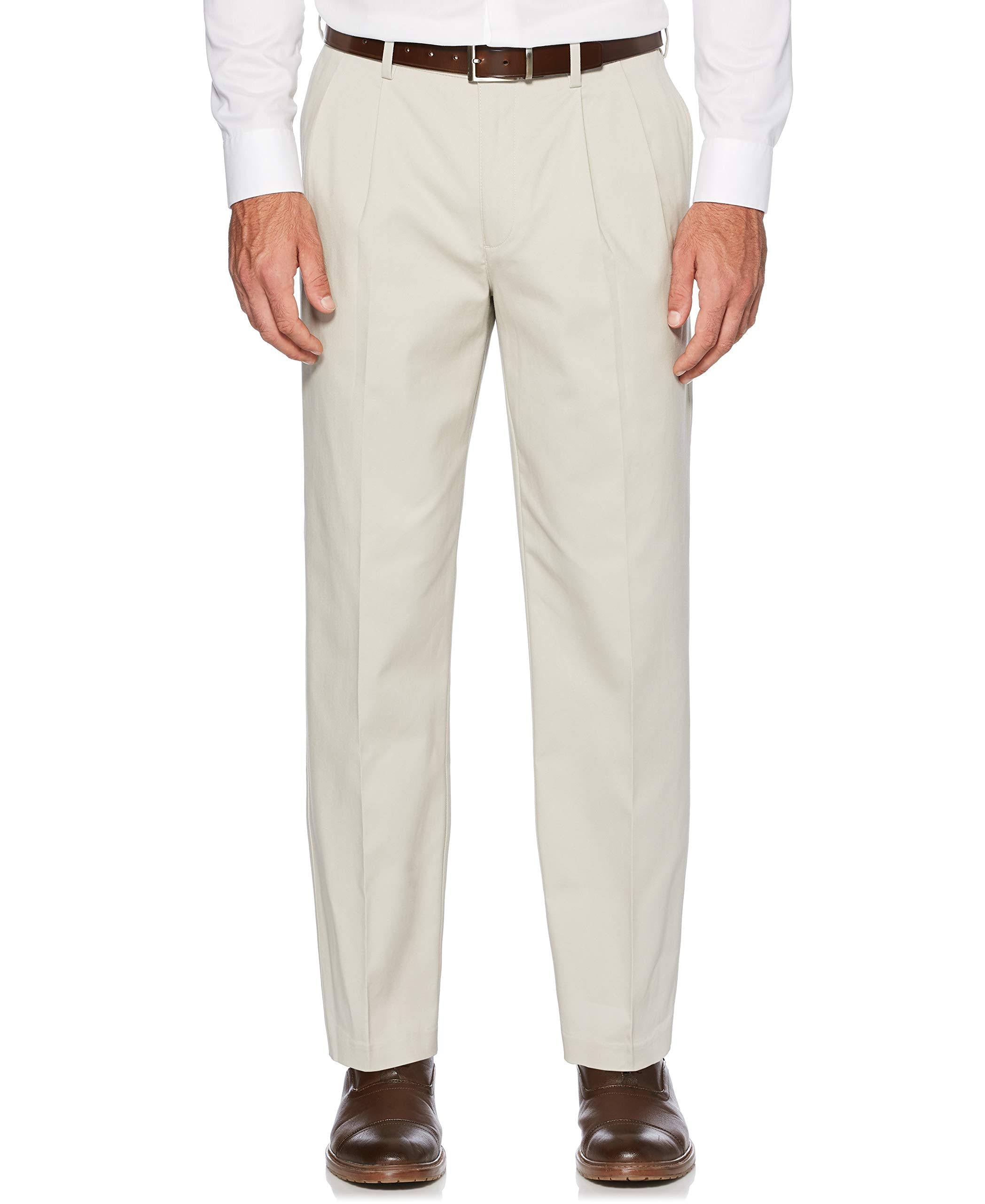 Pleated Performance Chino, Men&s, Size: 60 x 30, White F860882