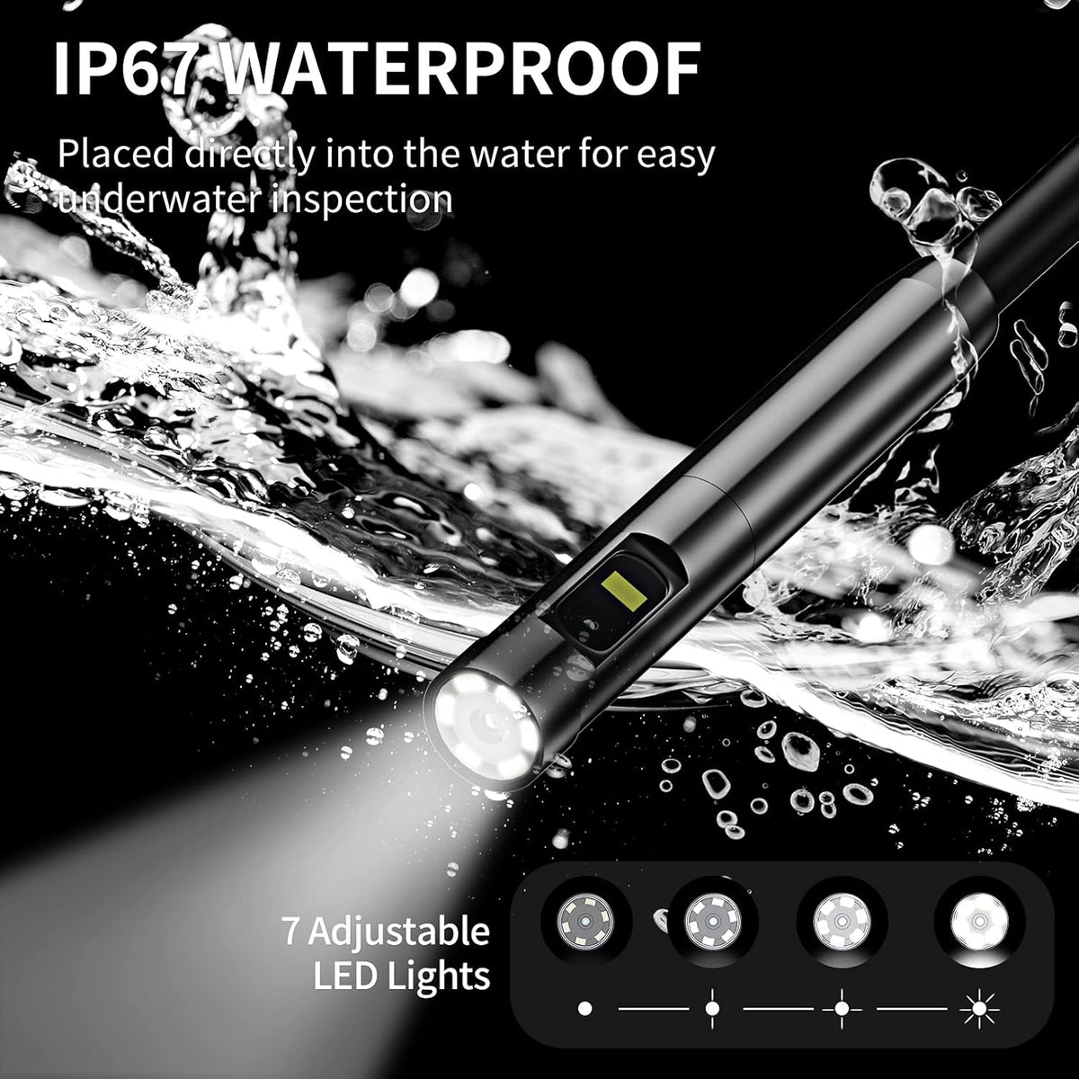 11.5FT 1080P HD 4.3 IPS Screen Industrial Endoscope with 7mm Lens K872052