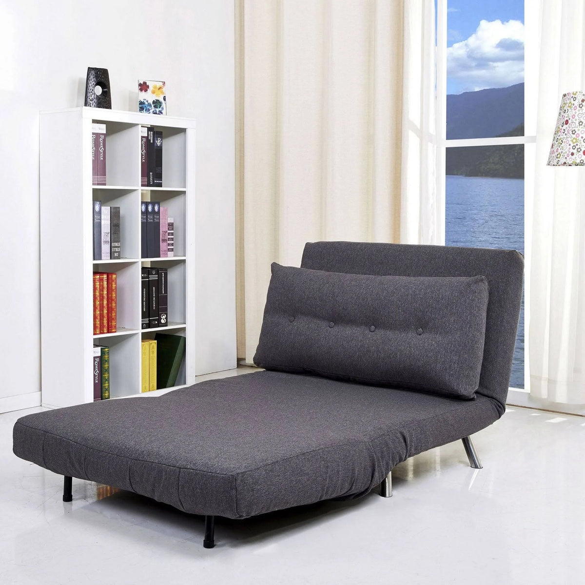 Gray Convertible Chair Bed M906