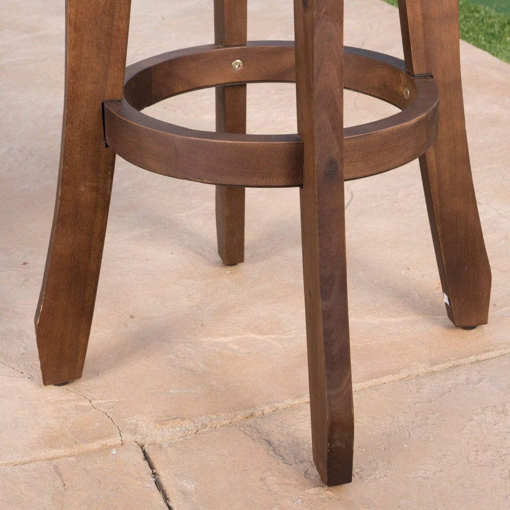 Set of 2 Dark Gray Acacia Barstool H113850