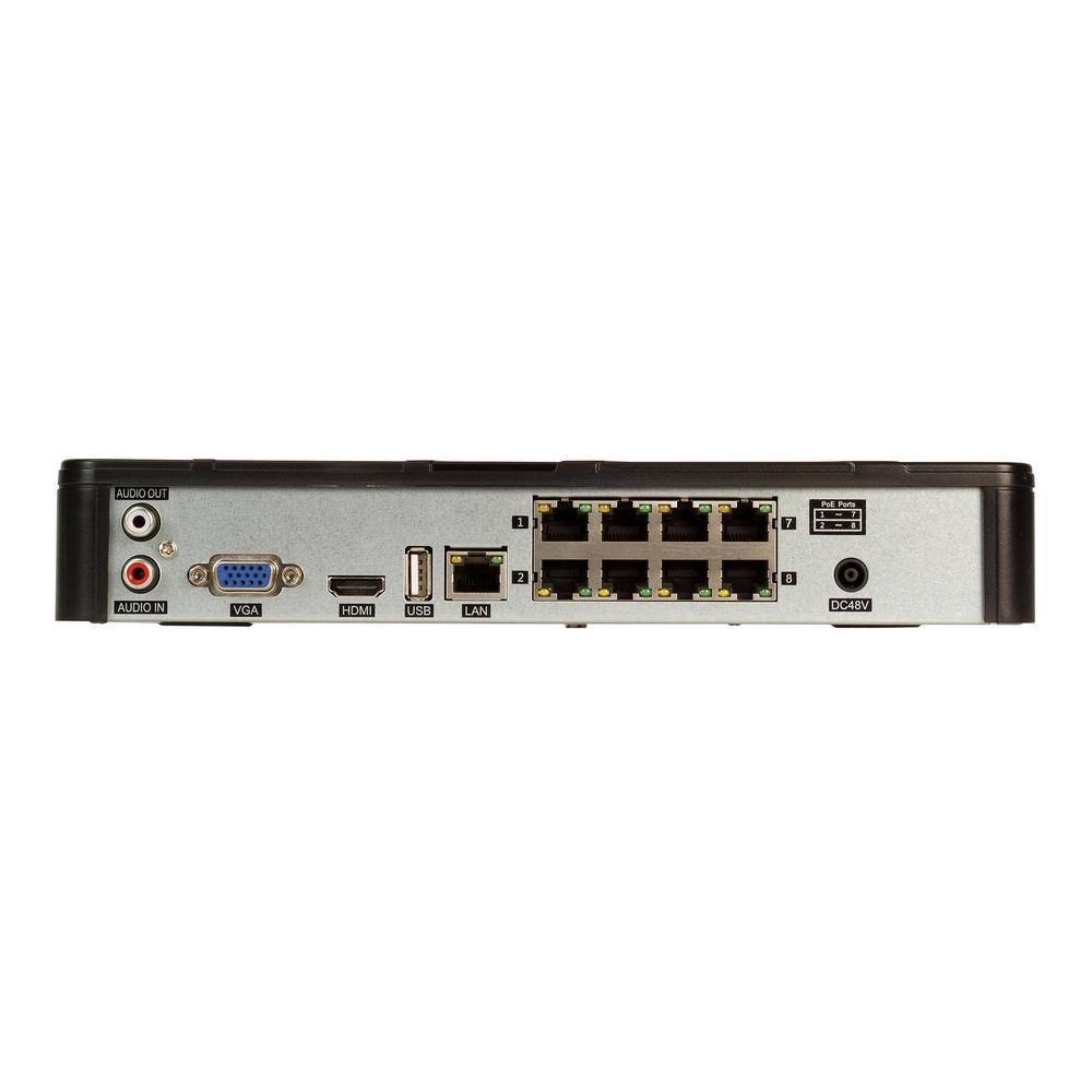 8 Channel 4K IP NVR with 2TB HDD & 4 4MP PIR Bullet Cameras R107