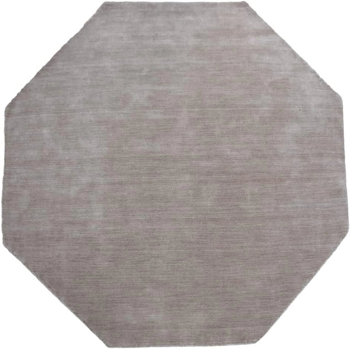 Beige Wool Octagon Area Rug I511573