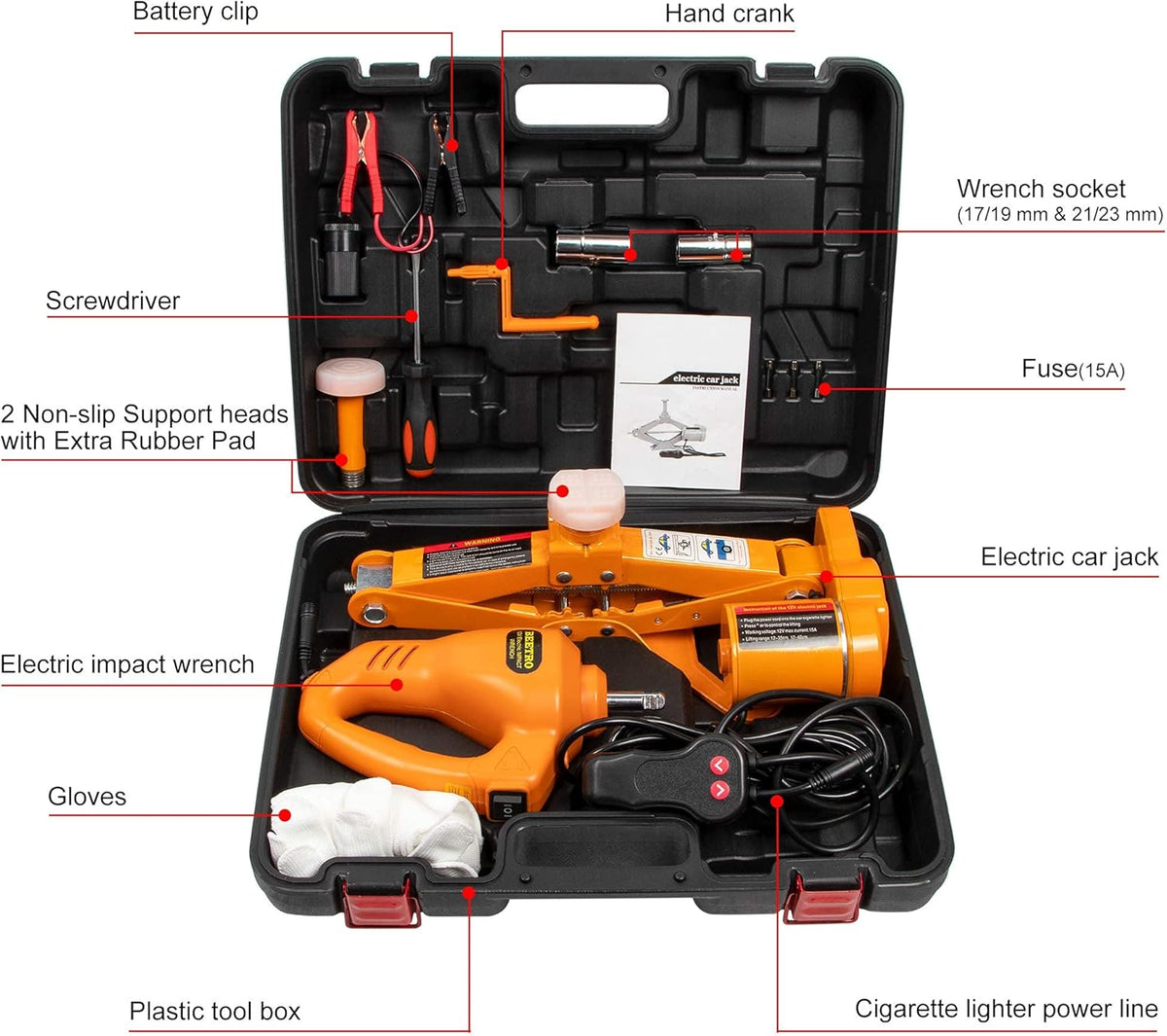 3 Ton Electric Car Jack with Electric Wrench V7981