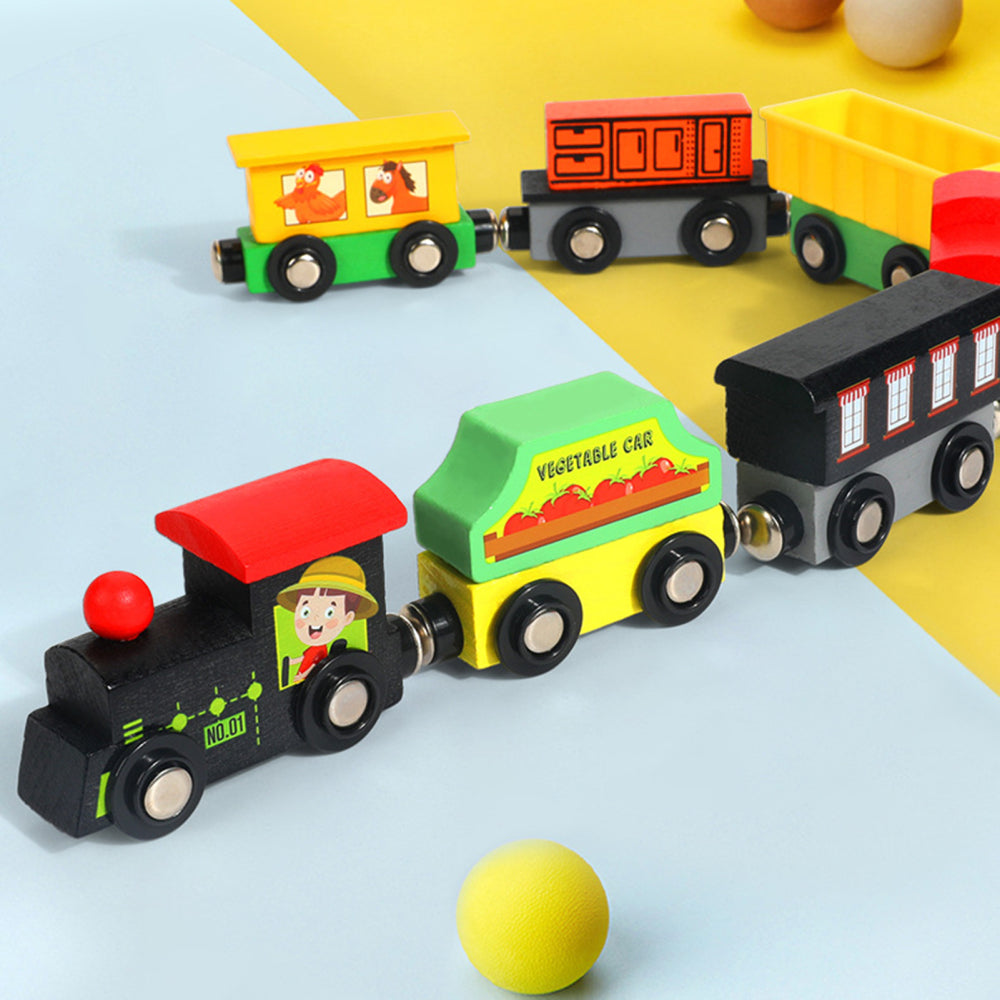 Wooden Train Toys Assembling Blocks Toy K5165