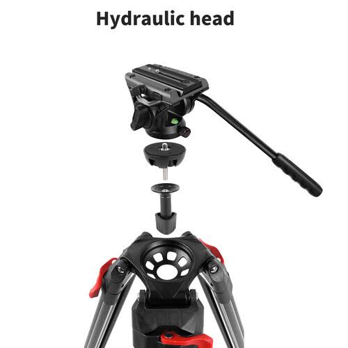 Video Tripod System with Fluid Head, 35 lb Y664222