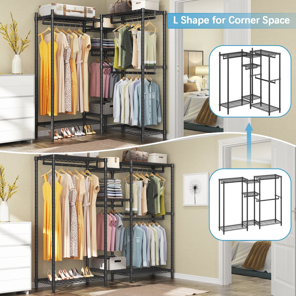 Black Freestanding Wire Garment Rack E2895