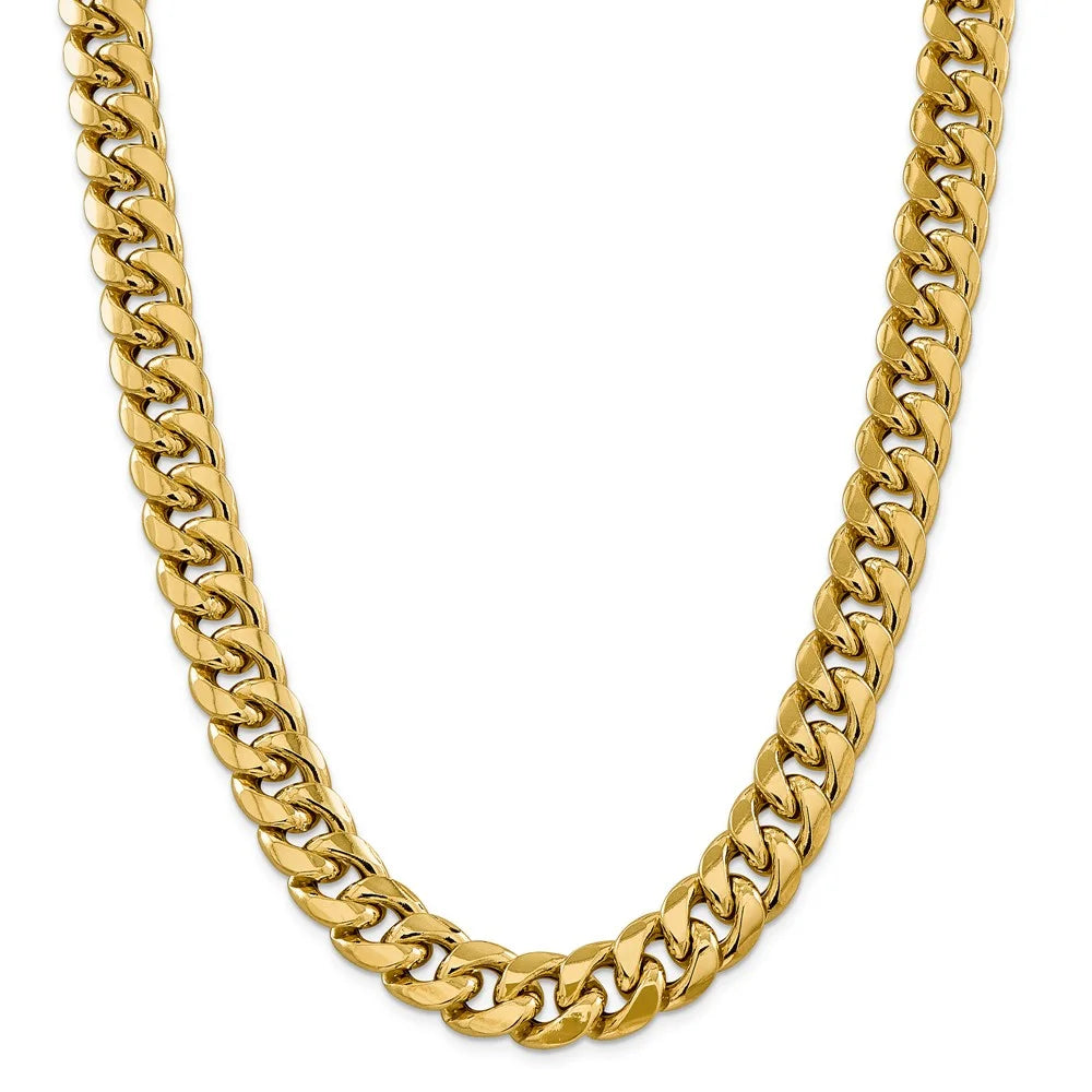 14kt Yellow Gold 24 inch Miami Cuban Chain D22144