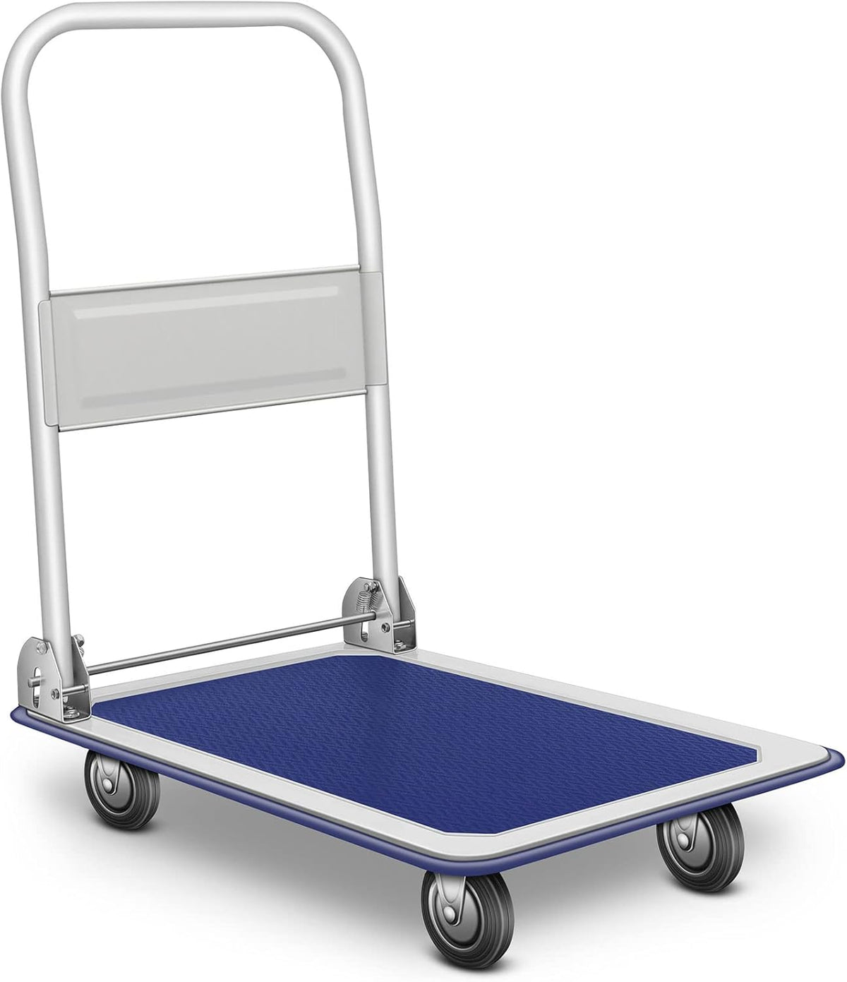 Blue Folding Platform Truck with 24x36 Inch Flatbed Surface G298