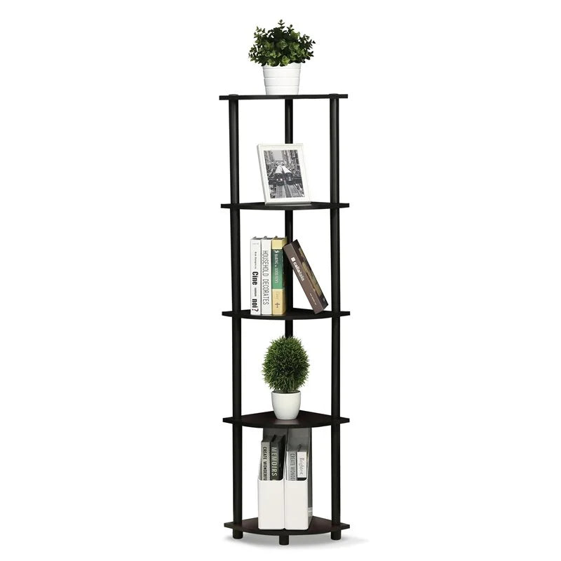 5 Tier Corner Display Rack in Dark Walnut Z18198
